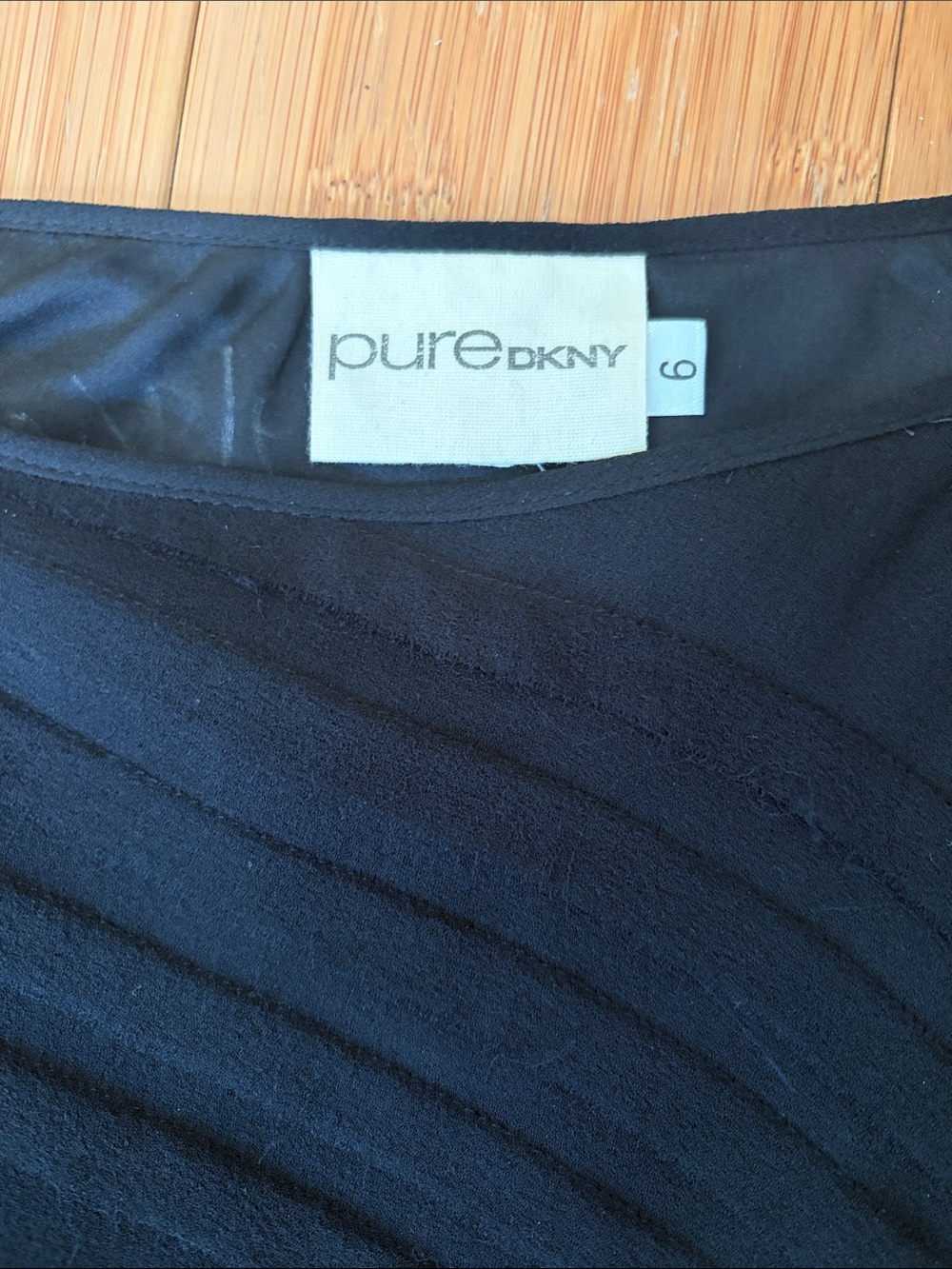 Pure DKNY 100%Black Silk Skirt